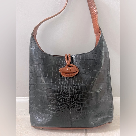 Eric Javits Leather Shoulder Bag - Picture 1 of 14